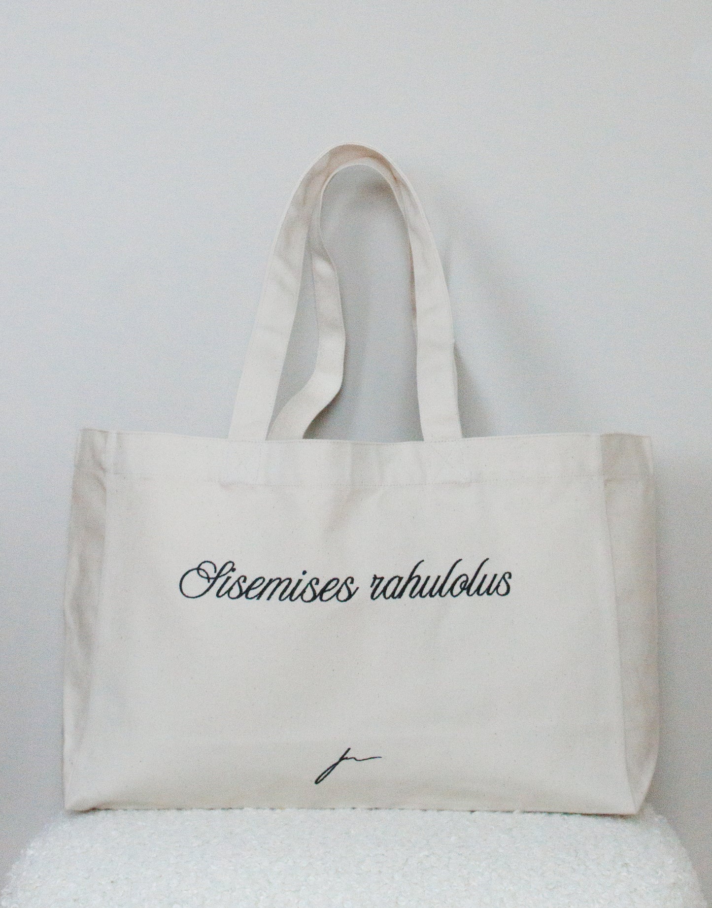 KANVASKOTT SKRIPTFONDIGA "SISEMISES RAHULOLUS"