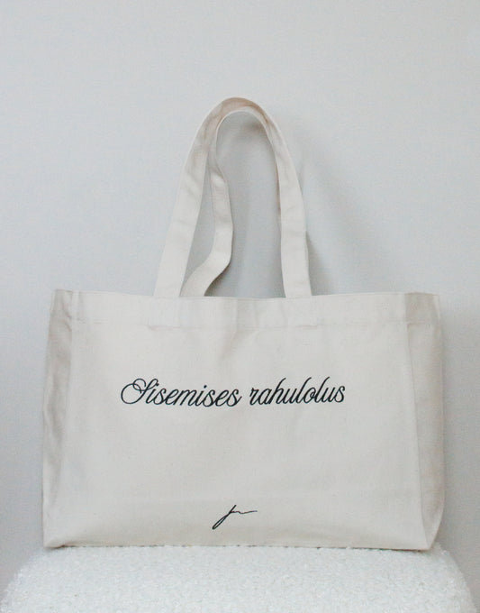 KANVASKOTT SKRIPTFONDIGA "SISEMISES RAHULOLUS"